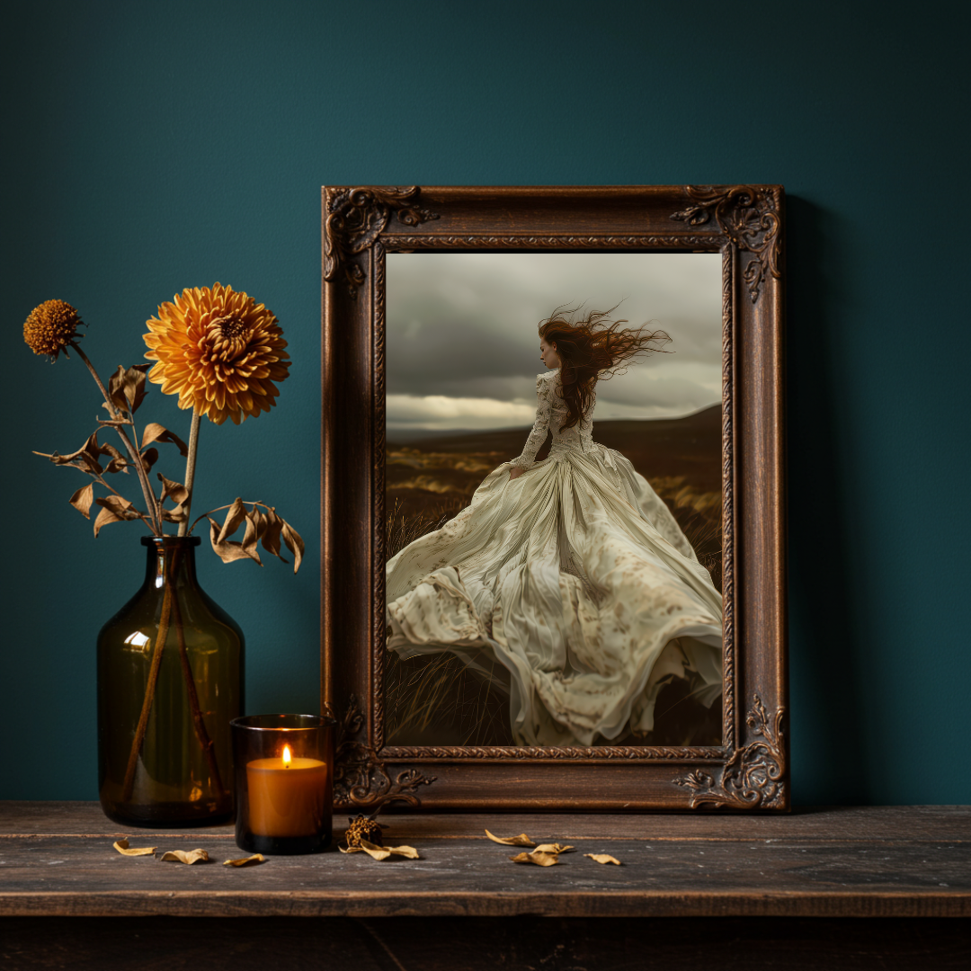 Banshee of the Moors Art Print – Celtic Folklore Inspired Gothic Wall Decor