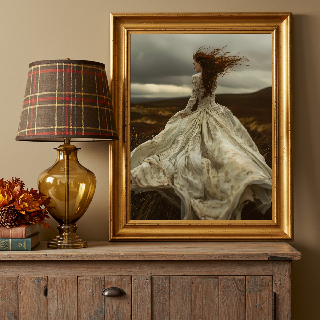 Banshee of the Moors Art Print – Celtic Folklore Inspired Gothic Wall Decor