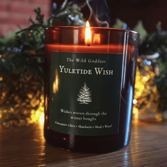 Yuletide Wish Candle | Cinnamon, Clove & Orange Scented Candle with Folklore Story - The Wild Goddess