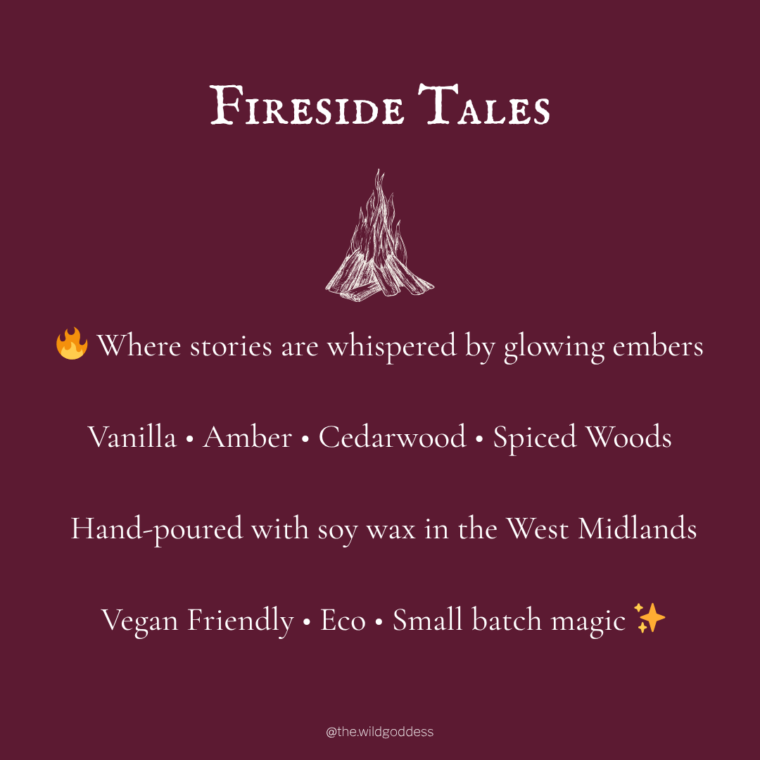 Fireside Tales Wax Melt Snap Bar | Smoky Vanilla & Spiced Wood Soy Wax Melts | Cosy Autumn Home Fragrance - The Wild Goddess