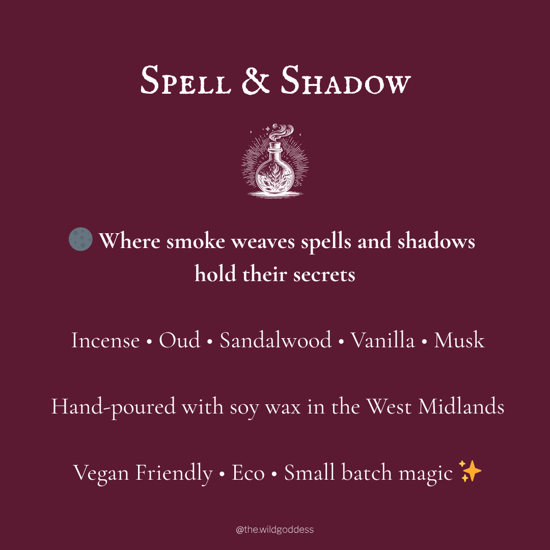 Spell & Shadow Wax Melt Snap Bar | Smoky Incense & Oud Soy Wax Melts | Dark Mystical Home Fragrance - The Wild Goddess