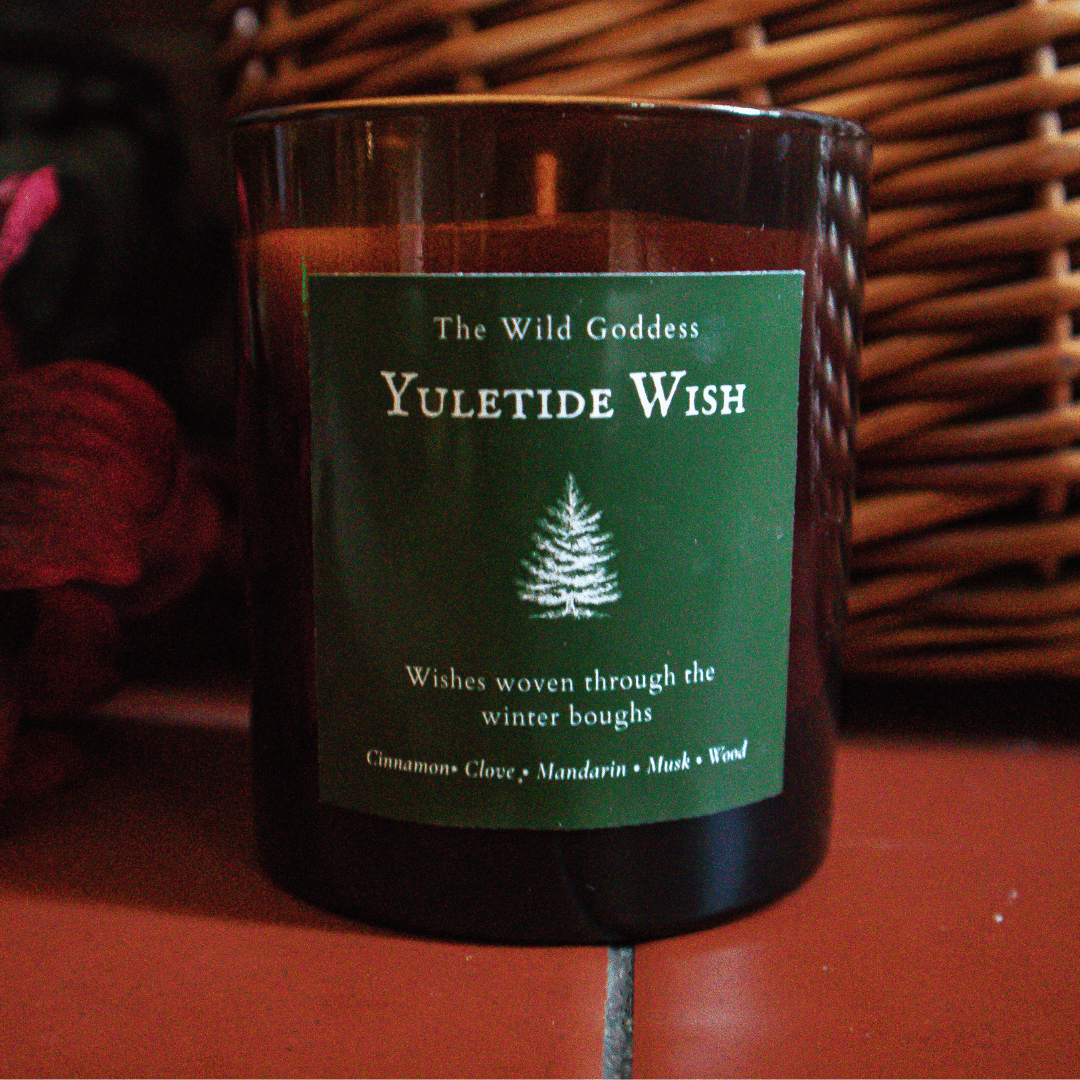 Yuletide Wish Candle | Cinnamon, Clove & Orange Scented Candle with Folklore Story - The Wild Goddess