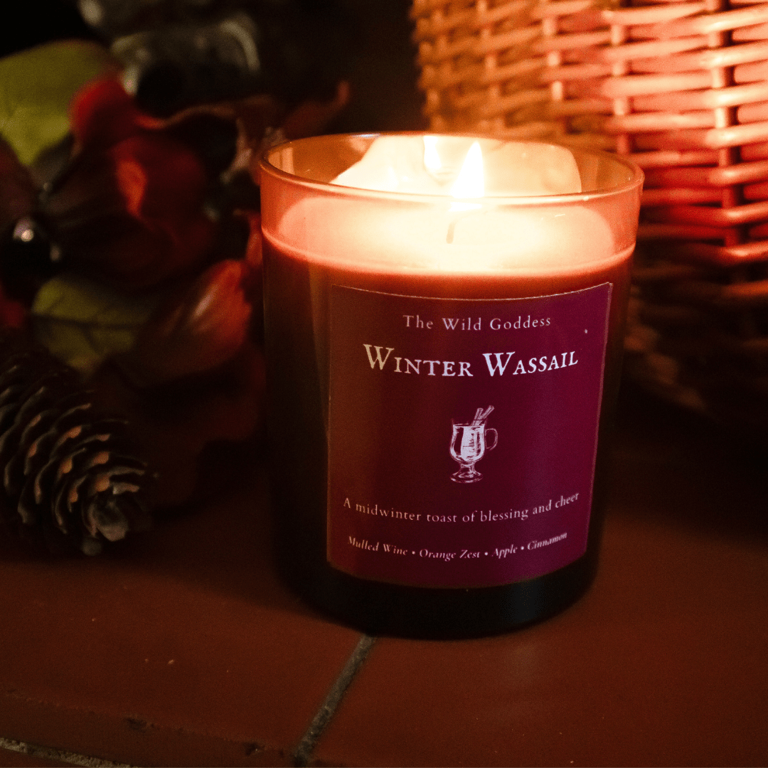 Winter Wassail Candle | Mulled Wine Scented Candle with Folklore Story | Festive Candle by The Wild Goddess - The Wild Goddess