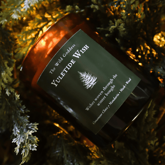 Yuletide Wish Candle | Cinnamon, Clove & Orange Scented Candle with Folklore Story - The Wild Goddess