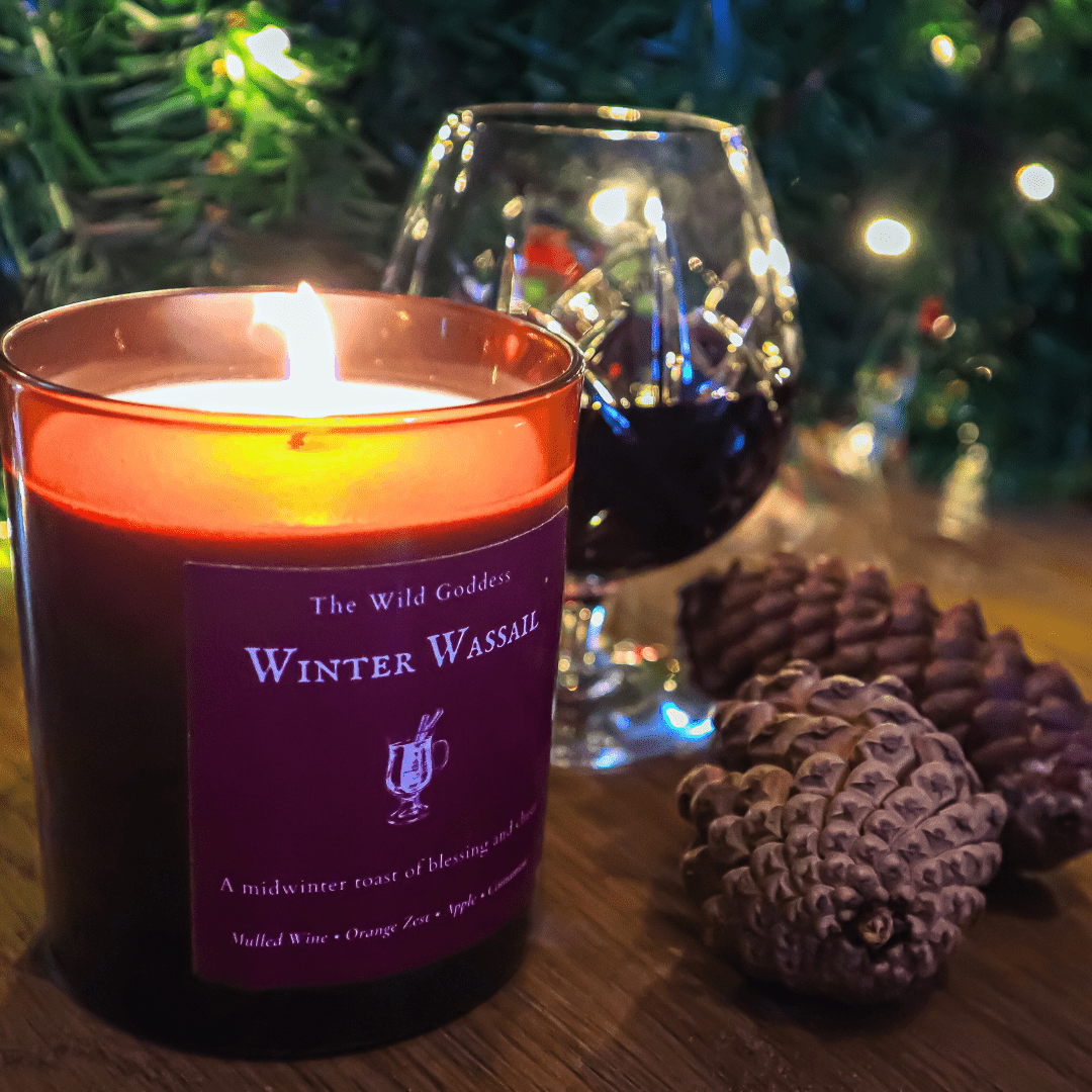 Winter Wassail Candle | Mulled Wine Scented Candle with Folklore Story | Festive Candle by The Wild Goddess - The Wild Goddess