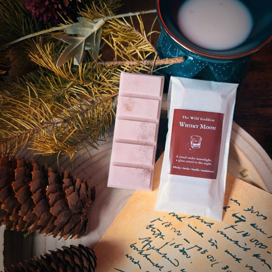 Whisky Moon Wax Melt Snap Bar | Whisky & Vanilla Cinders Soy Wax Melts | Moody Sophisticated Home Fragrance