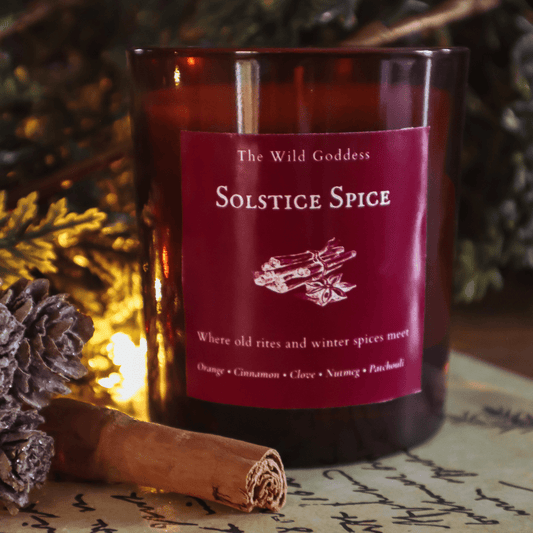 Solstice Spice Candle | Winter Solstice Candle with Folklore Story - The Wild Goddess