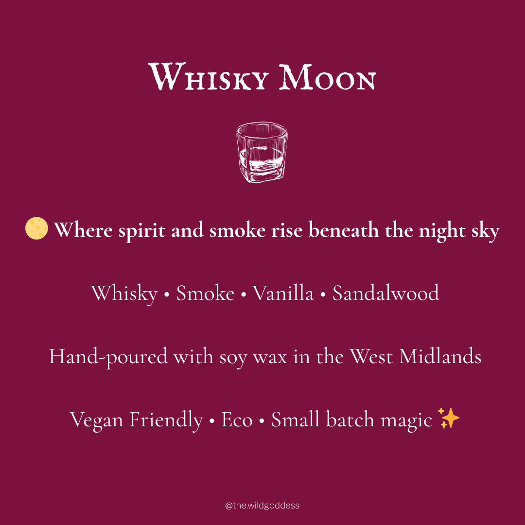 Whisky Moon Wax Melt Snap Bar | Whisky & Vanilla Cinders Soy Wax Melts | Moody Sophisticated Home Fragrance
