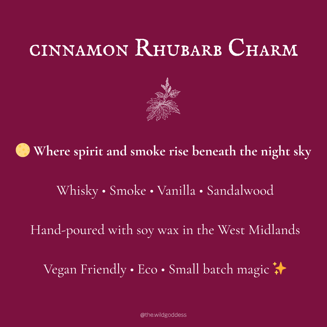 Cinnamon Rhubarb Charm Wax Melt Snap Bar | Spiced Rhubarb Soy Wax Melts | Autumn Folklore Home Fragrance