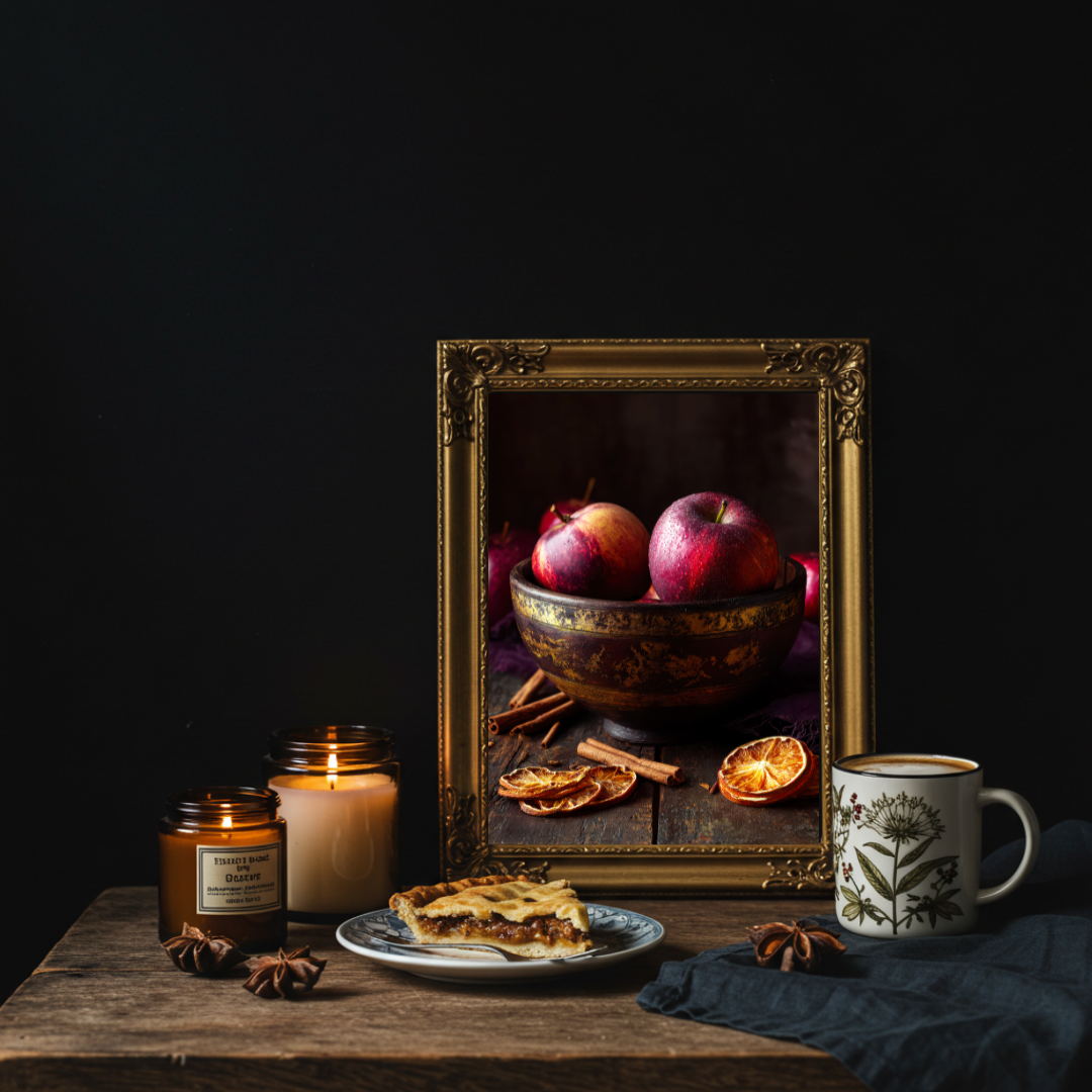 Apple & Spice Art Print – Autumn Harvest Folklore Inspired Print
