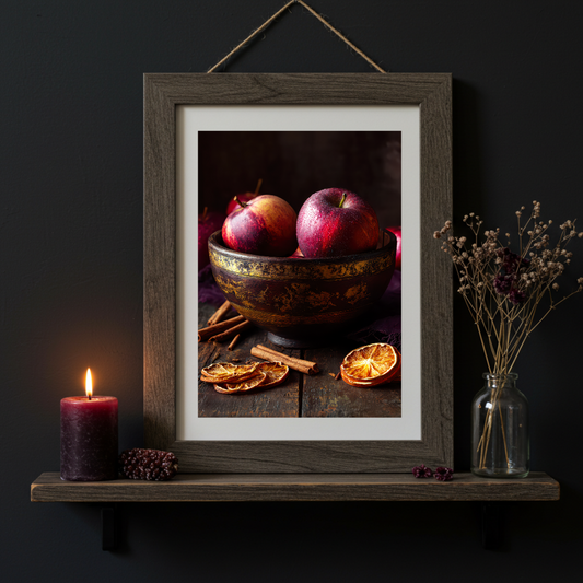 Apple & Spice Art Print – Autumn Harvest Folklore Inspired Print