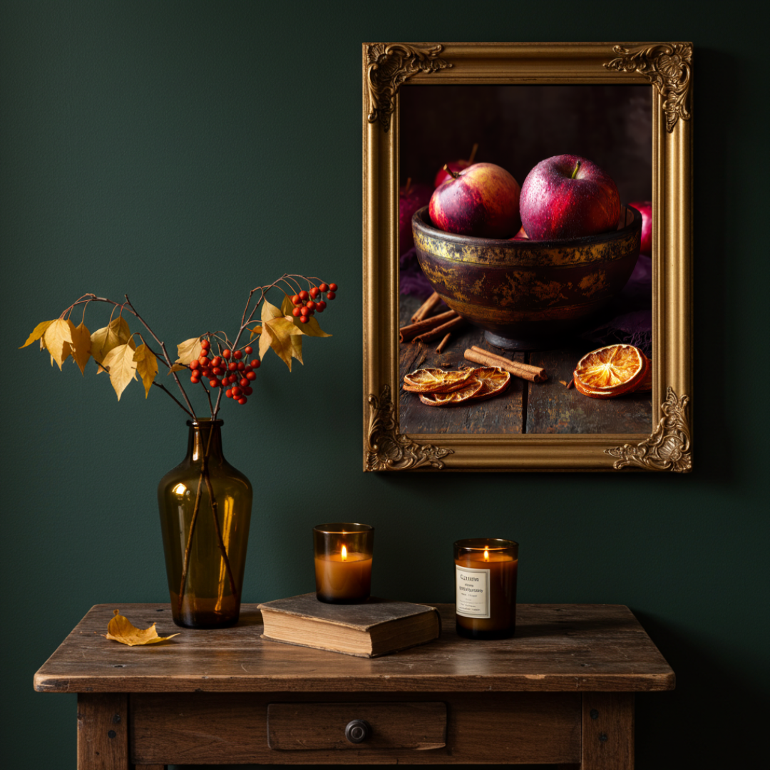 Apple & Spice Art Print – Autumn Harvest Folklore Inspired Print