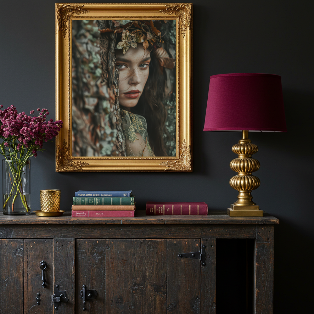 Woodland Nymph Art Print – Enchanted Forest Folklore Inspired Wall Decor
