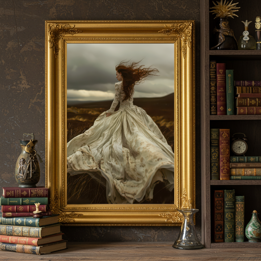 Banshee of the Moors Art Print – Celtic Folklore Inspired Gothic Wall Decor