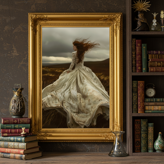 Banshee of the Moors Art Print – Celtic Folklore Inspired Gothic Wall Decor