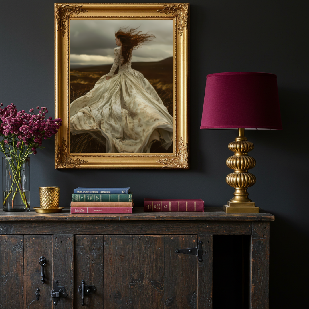 Banshee of the Moors Art Print – Celtic Folklore Inspired Gothic Wall Decor