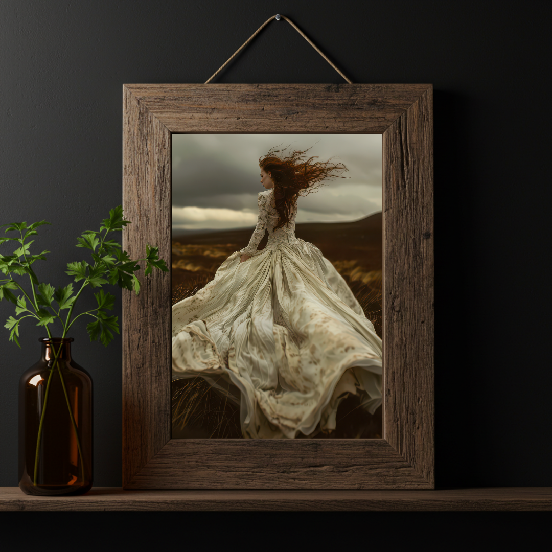 Banshee of the Moors Art Print – Celtic Folklore Inspired Gothic Wall Decor