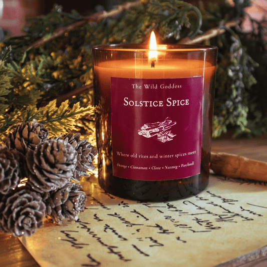 Solstice Spice Candle | Winter Solstice Candle with Folklore Story - The Wild Goddess