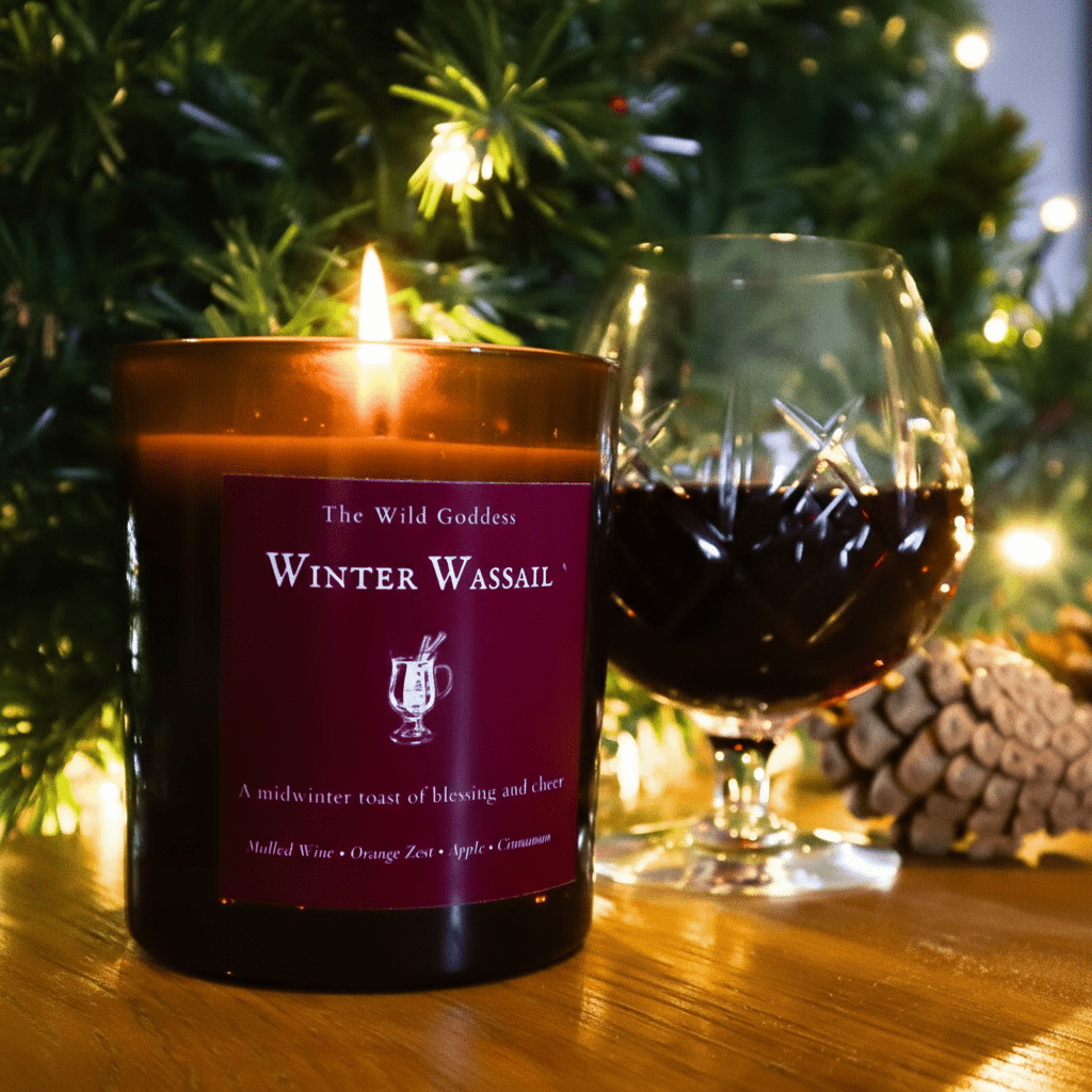 Winter Wassail Candle | Mulled Wine Scented Candle with Folklore Story | Festive Candle by The Wild Goddess - The Wild Goddess