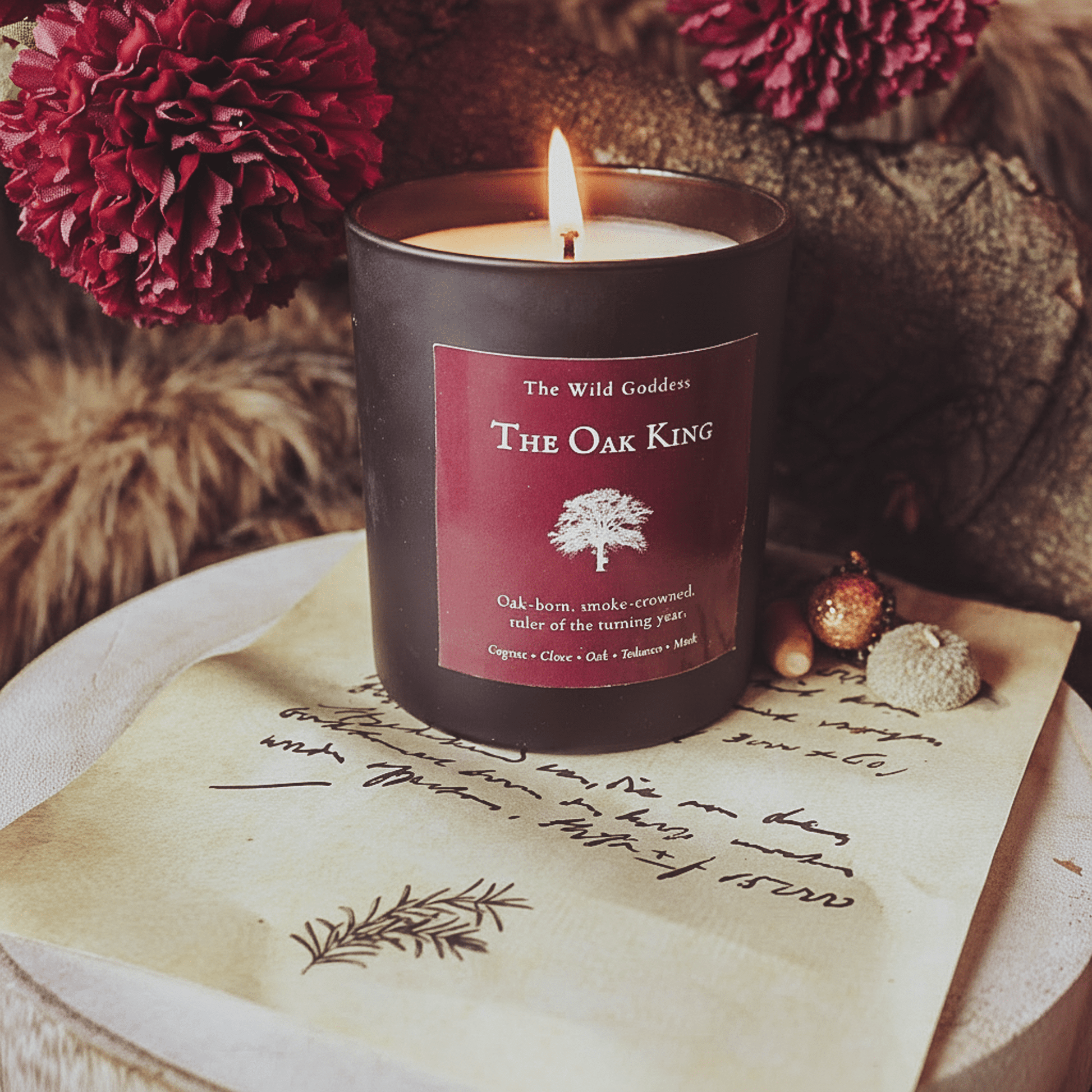 The Oak King – Tobacco & Oak Folklore Candle - The Wild Goddess