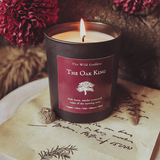 The Oak King – Tobacco & Oak Folklore Candle - The Wild Goddess