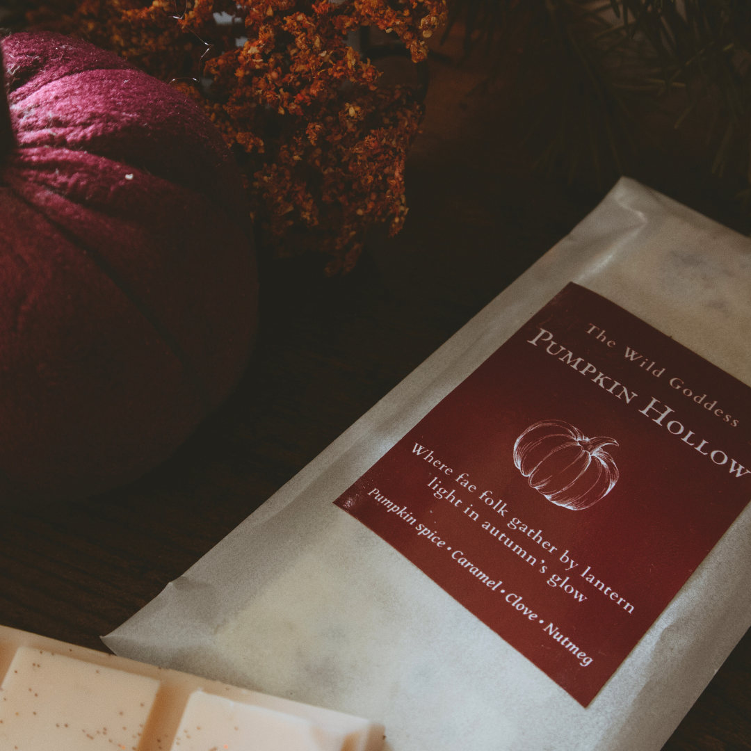 Cosy autumn wax melt Pumpkin Hollow – artisan soy wax melts with pumpkin and clove scent