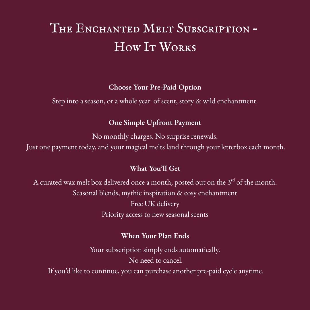 Pre - Paid The Enchanted Melt Subscription – 3, 6 or 12 Month Prepaid Wax Melt Box - The Wild Goddess
