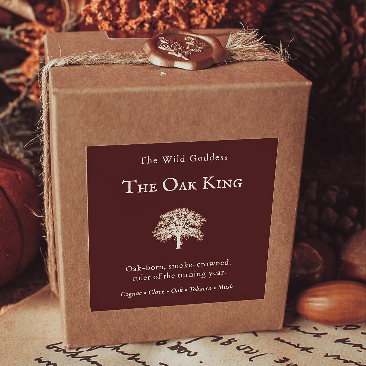 The Oak King – Tobacco & Oak Folklore Candle - The Wild Goddess