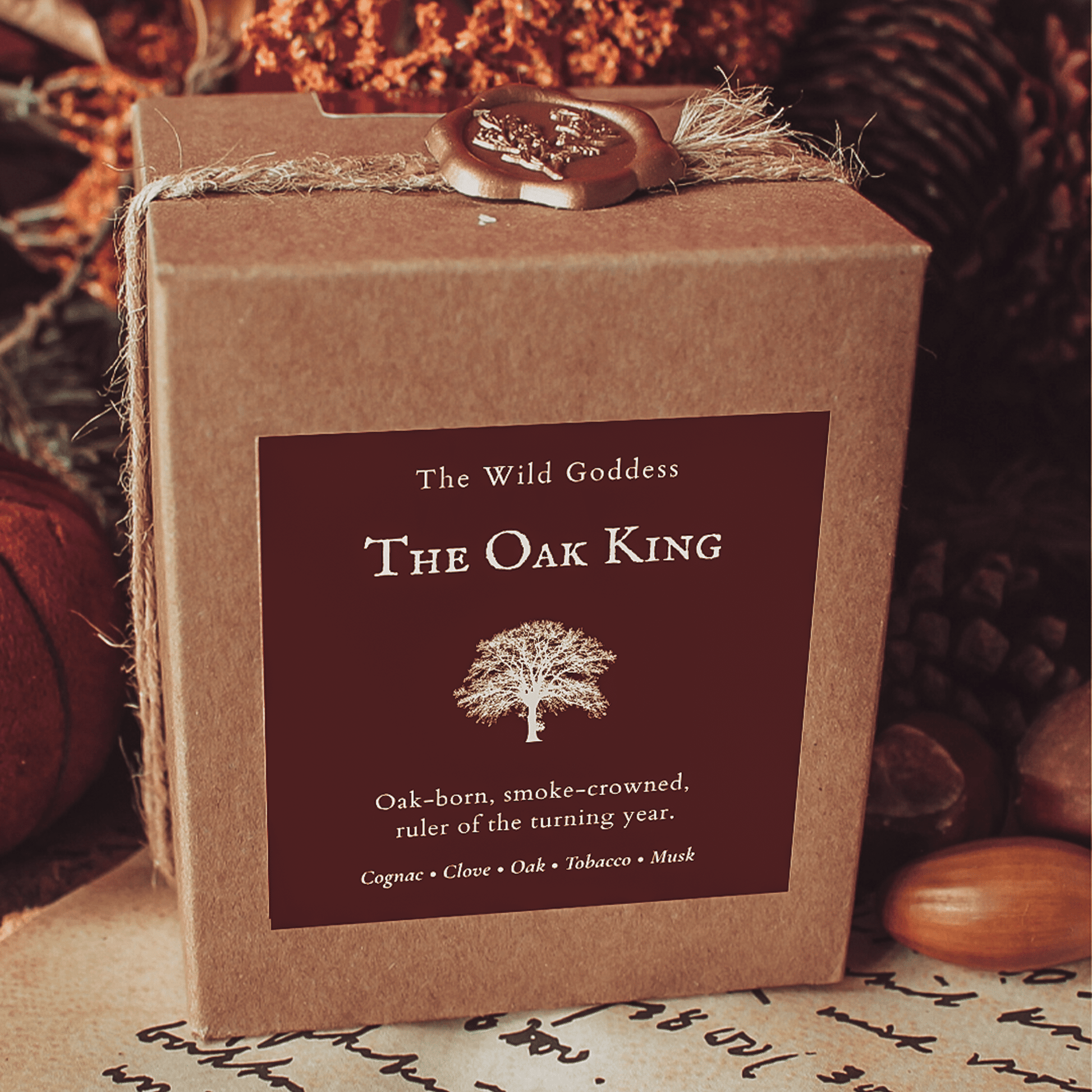 The Oak King – Tobacco & Oak Folklore Candle - The Wild Goddess