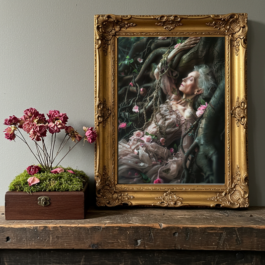 Crone Tree Goddess Wall Art Print – Dryad Mother Folklore Inspired Wall Decor