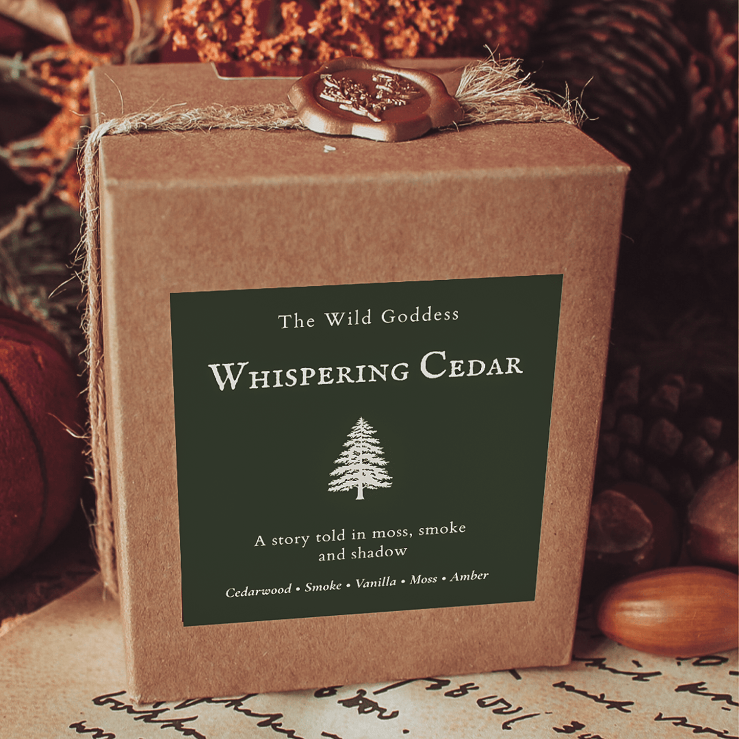 Whispering Cedar – Cedar & Smoke Folklore Candle - The Wild Goddess
