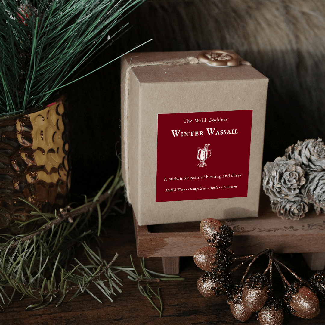 Winter Wassail Candle | Mulled Wine Scented Candle with Folklore Story | Festive Candle by The Wild Goddess - The Wild Goddess