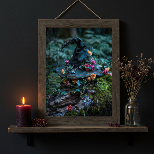 Witch’s Hat Wall Art Print – Moody Folklore Wall Art
