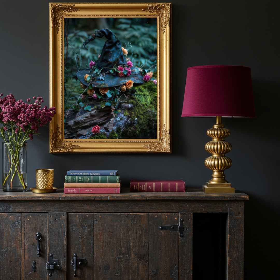 Witch’s Hat Wall Art Print – Moody Folklore Wall Art