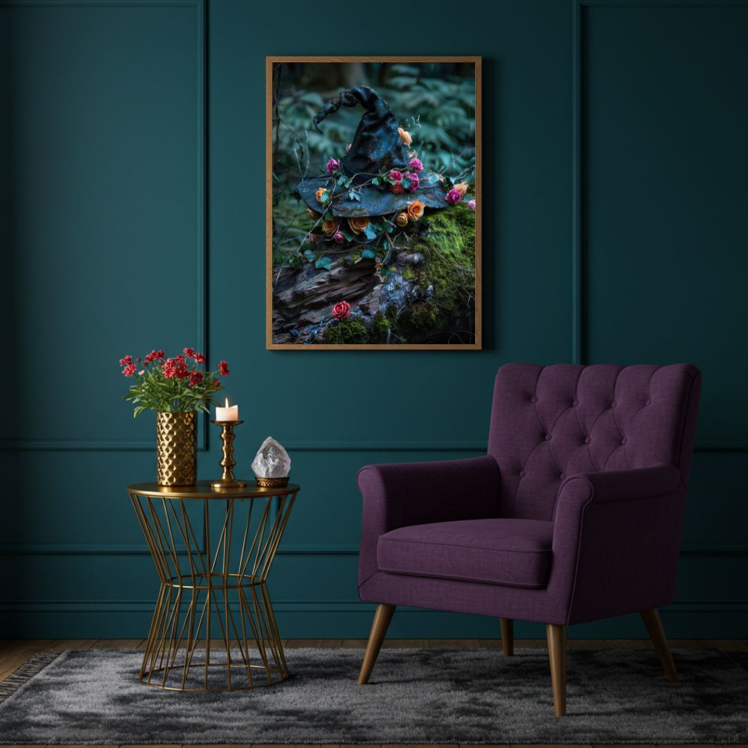 Witch’s Hat Wall Art Print – Moody Folklore Wall Art