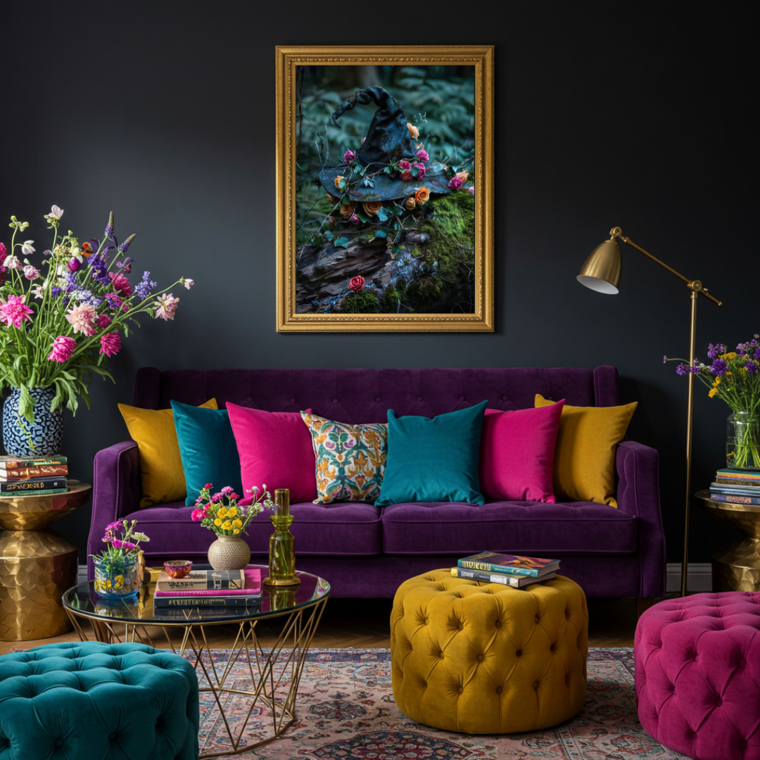 Witch’s Hat Wall Art Print – Moody Folklore Wall Art