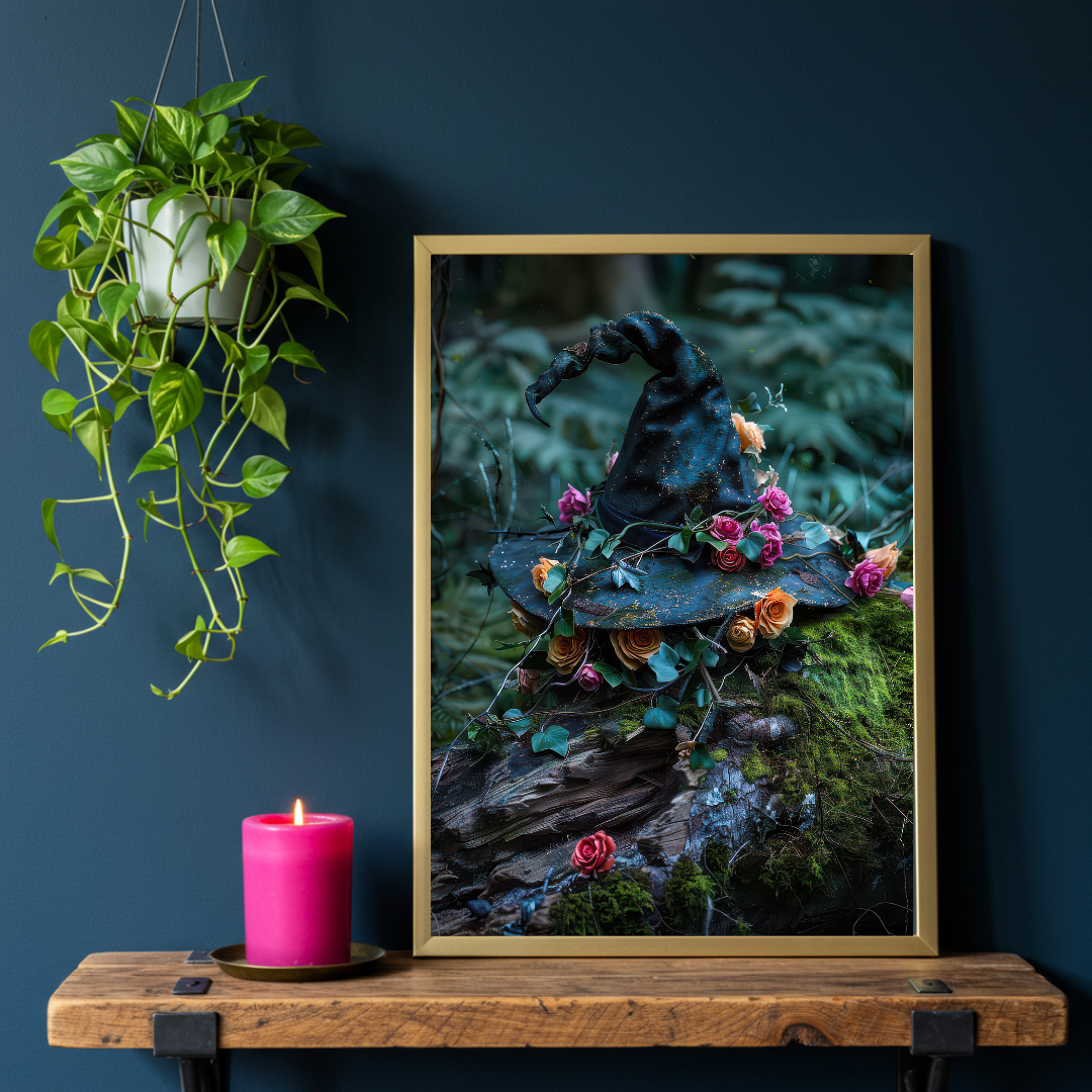 Witch’s Hat Wall Art Print – Moody Folklore Wall Art
