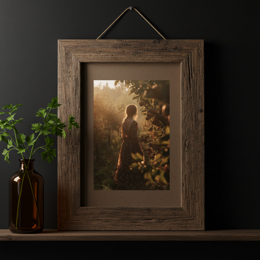 Orchard Goddess Wall Art Print – Autumn Harvest Folklore Inspired Decor