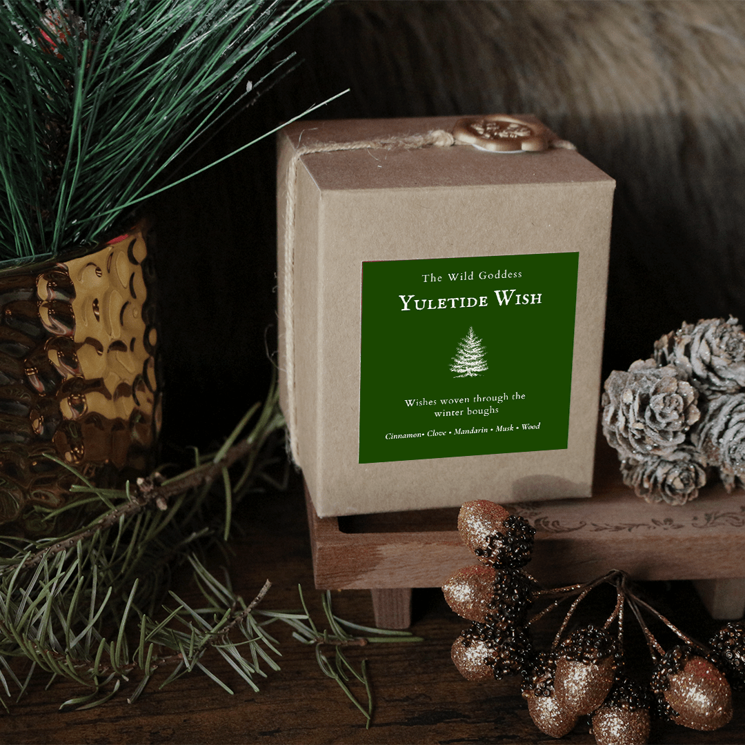Yuletide Wish Candle | Cinnamon, Clove & Orange Scented Candle with Folklore Story - The Wild Goddess